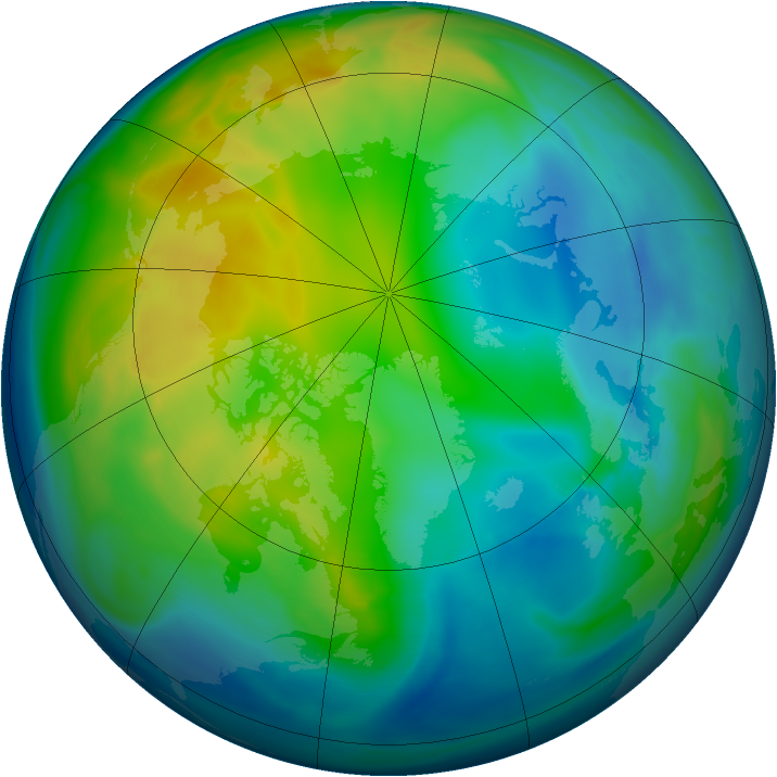 Arctic ozone map for 28 November 2005